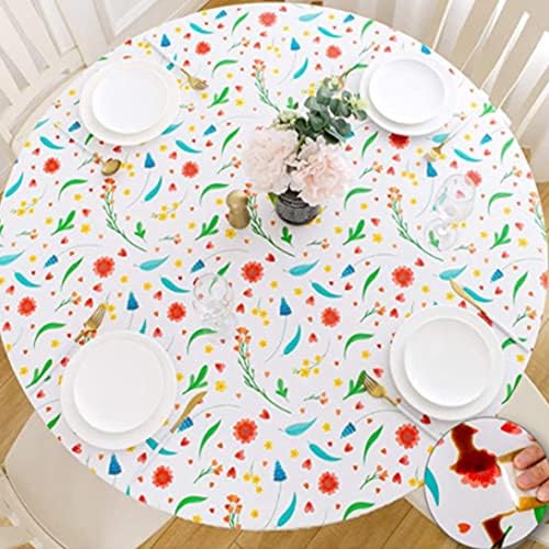 Syrehaar redonda de mesa clara protetor de mesa de plástico tampa redonda toalha de mesa PVC Tana