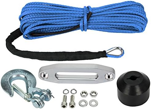 Extreme Max 5600.3099 O ajudante do Devil's Helper Complete Synthetic ATV Winch Rope Kit - Blue