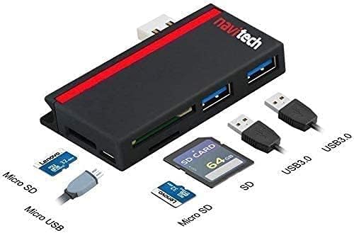 Navitech 2 em 1 laptop/tablet USB 3.0/2.0 Adaptador de hub/micro USB Entrada com SD/micro SD Reader compatível com Dell XPS 15 7590 laptop