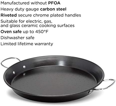 Ecolution Sol Paella Pan-Eco-amigável PFOA Free Hydrolon antiaderente-Aço de carbono para serviço