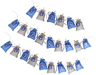 Sacos de favor da festa de Natal da Aboofan com Sacos de penduramento de cordão de cordão 24 Número de
