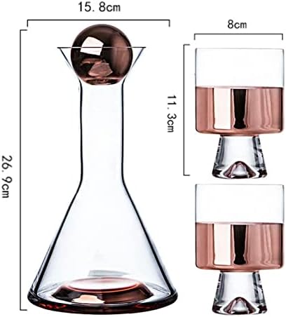 Suco de água arremessador chaleira fria com copo garrafa de água de vidro de vidro de vidro de vidro de vidro