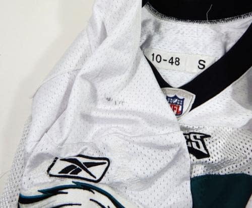 2010 Philadelphia Eagles Brandon Peguese 48 Game usou White Practice Jersey 2 - Jerseys de jogo NFL não