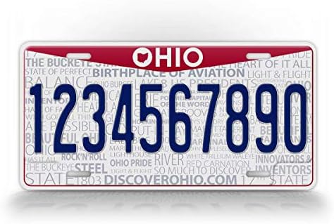 Signs andTagsonline Local de nascimento de Ohio da placa de aviação qualquer texto personalizado oh tag AUTO