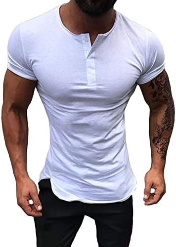 Maiyifu-gj slim fit fit projetado algodão camiseta de algodão leve Front Cacket Short Sleeve Casual Casual Camisa