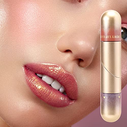 Loção para lábios de lábios duplos hidrata hidrata hidrata e gordas Lips Lips Glass Lip Oil Glitter Lip Glaze