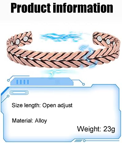 Skyfun Linfa Detox Bracelet Bracelets de cobre para mulheres para artrite e terapia articular para artrite Aberta