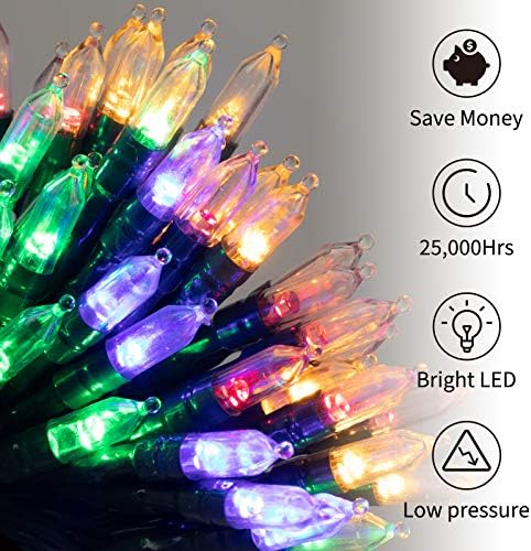 200 luzes de cordas de Natal LEDs ao ar livre 75 pés. 9 Modos com dimmer de timer remoto Mini Luzes de fada