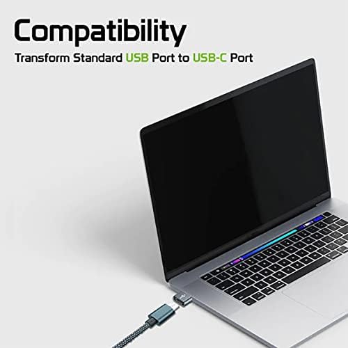 Usb-C fêmea para USB Adaptador rápido compatível com seu micromax dual 5 para carregador, sincronização, dispositivos