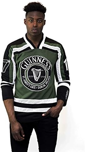 Guinness Merchandise Guinness Hockey Jersey Bordada Bordada Camisa Atlética de Polyster