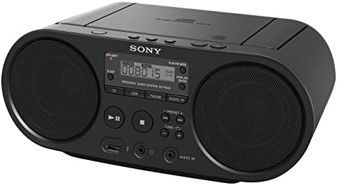Sony ZS-PS50 preto portátil CD Boombox Player Tuner digital AM/FM Rádio USB Playback e entrada