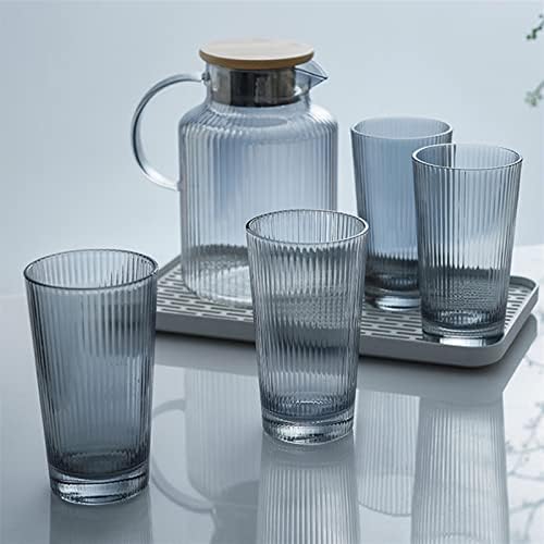 Jarro jarro de água vidro jarro conjunto de água garrafa de água nórdica jarro de jarro doméstico resistente