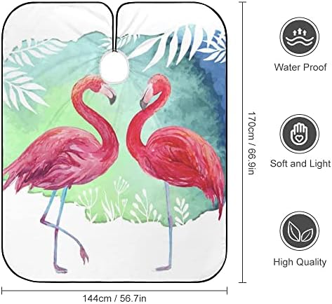 Vantaso Aquarela Flamingo Barbeiro Cabo para homens Mulheres Crianças Profissionais, Extra grande