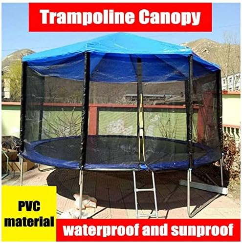 Dossel de trampolim Errej, 14 pés / 4,28 metros de tampolim capa de sombra solar com moldura de suporte, capa de soldado de fitness de fitness ao ar livre, para capa de sol da tenda, para sol e neve de chuva