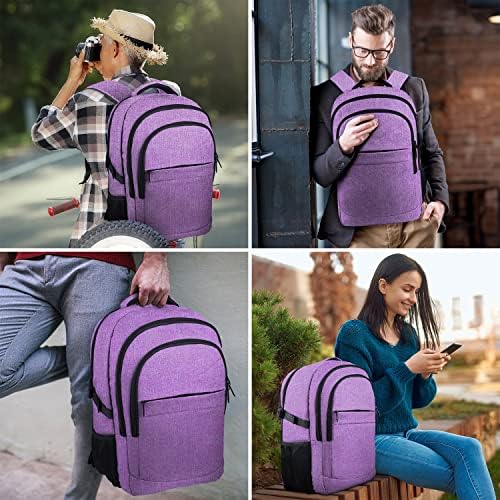 Lapsouno Travel Laptop Mackpack, vários bolsos de 17,3 polegadas Carry On Backpack com porta USB,