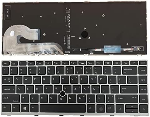 Layout dos EUA para laptop Siakoocty sem apontar com teclado de luz de fundo para o HP Elitebook