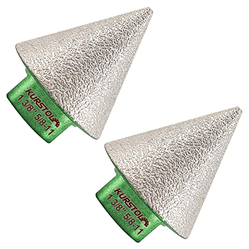 Kurstol Diamond Cone Tile Bit - Diamond Countersink Drill Bit 3/4 em x 5/8 -11 Greante de ângulo, diamante