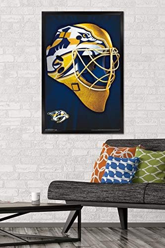 Trends International NHL Nashville Predators - Mask 16 Wall Poster, 22.375 x 34, versão emoldurada