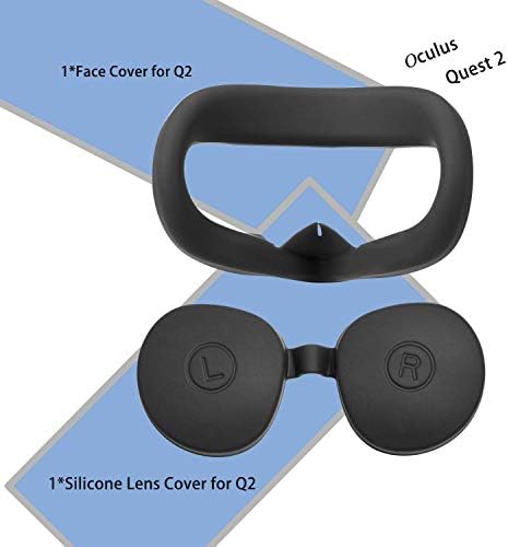 Capa de face de silicone devansi vr com tampa de lente para o Oculus Quest 2 à prova de face à prova de