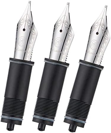 3 PCs Asvine -Fountain Pen substituiu Nibs, prata 6 EF NIB para asvine v169, p20, p30 e v126, não ajuste p36