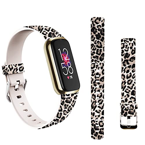 EIEUUK Printing WatchBand Compatível com Fitbit Luxe/Luxe SE Smartwatch, pulseiras de silicone