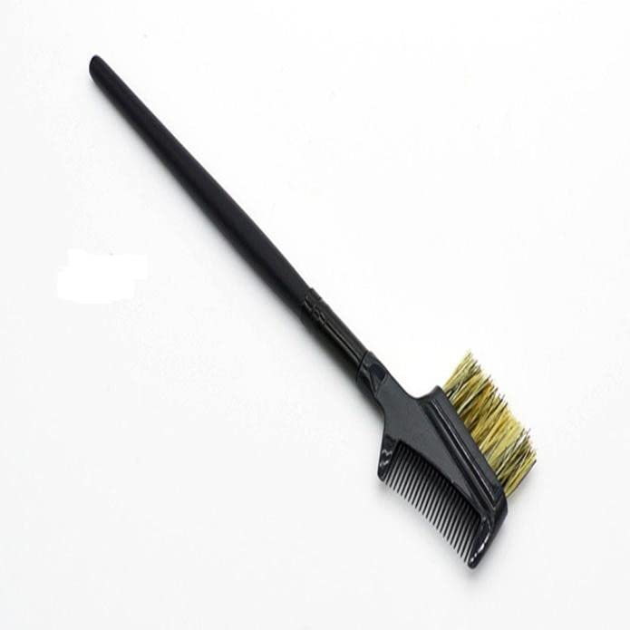 Metal Cosmetic Comb Extension Aço Cinelas Tool sobrancelha Magiz de maquiagem Duas escova de