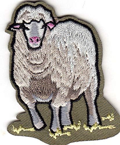 Ferro de ovelha em patch fazenda animal