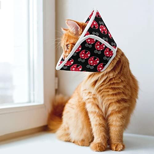 Ladybug Dog Cone Collar Cola de proteção de recuperação de animais de estimação para cães gatos