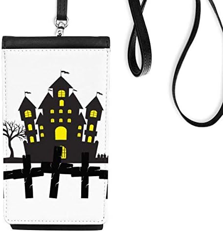 Halloween Castelo Livrado Castelo Pão de carteira pendurado bolsa móvel bolso preto bolso preto