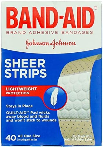 Band-Aid® Brand Tru-Stay ™ Sheer Bandrages todo tamanho, 40 contagem