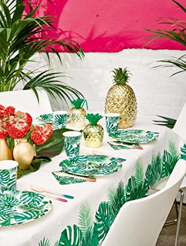 Pacote de tabelas de conversação de 20 guardanapos de coquetel tropical - Serviços de folha de palmeira