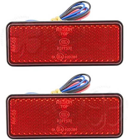 Luz de montagem de superfície 2x refletor de motocicleta universal indicador de motocicleta vermelha