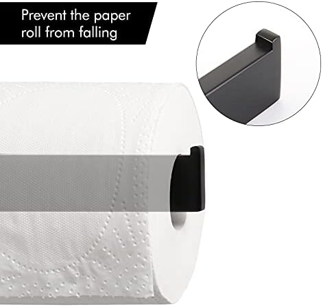 Suporte de papel higiênico adesivo kes para suporte de tecido para montagem na parede de parede em aço inoxidável preto fosco, a23571dm-bk