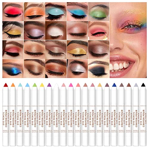 Xiahium Rainbow Eyeshadow Stick Stick Shimmer Cream Eyeshadow Altamente Pigmentado Imper impermeável Lápis