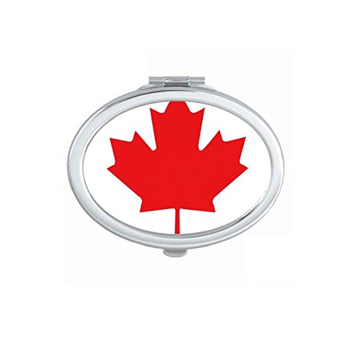 Red Maple Canadá Cultura Cultura Símbolo Espelho Portátil Dobra Maquiagem Doubada de óculos laterais