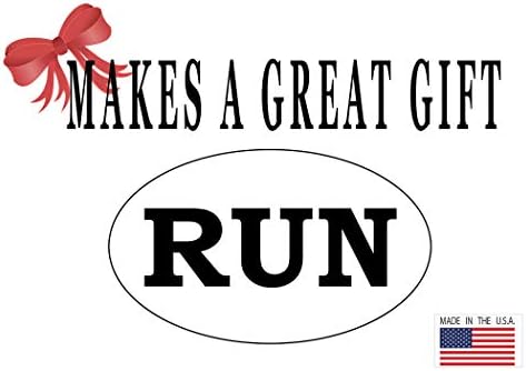Run Marathon Sticker Bumper Stick Oval 5 x 3 Decalner Runner Run Run