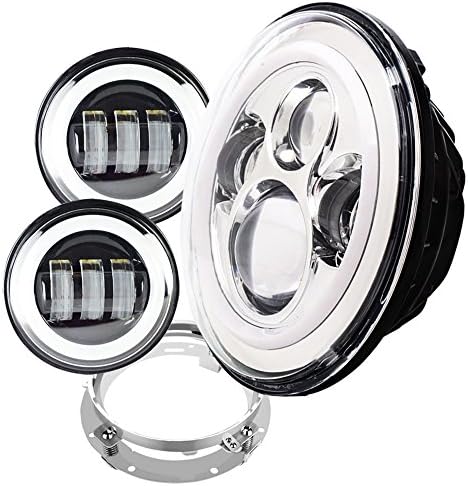 Spead-Vmall DOT aprovado Harley Projector Daymaker Angel Eye 7in Round LED FARECTLIL COM DRL AMBER Turn Singal