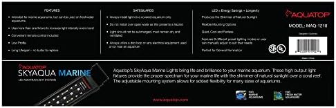 Aquatop Skyaqua Marine LED Saltwater Aquarium Light, espectro de 14000k-se encaixa em tanques de 12