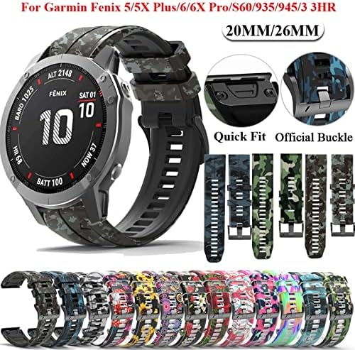 SNKB SPORT Printing Silicone Watch Band Wels para Garmin Fenix ​​7x 7 6x 6 Pro 5x 5 Plus 3 3HR FASE FIT
