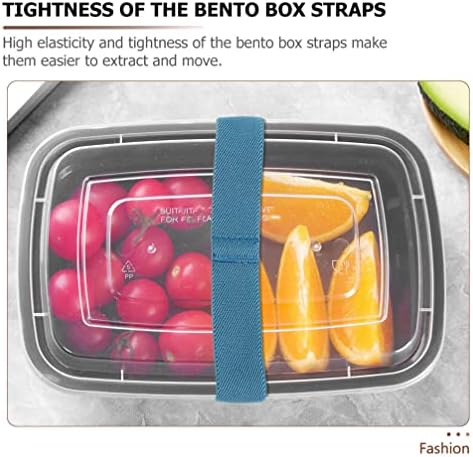 Upkoch Kids Bento Box 8pcs Elastic Band Bento Box Strap Boxes Fixing Belt Belt Ajustável Bento