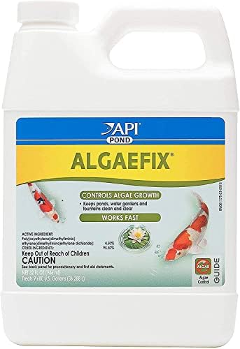 API Pond AlgaeFix Algae Control Bottle de 32 onças, Fishaquari & Stress Couling Pond Water Condicionador de água