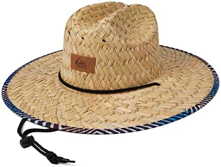 Quiksilver masculino de salva -vidas de salva -vidas Brim Beach Sun Straw Hat