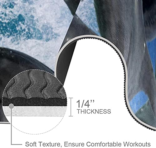 6mm de tapete de ioga extra grosso, golfinhos dançam em estampa de estampa marítima TPE ECO-Friendly TPE Mats