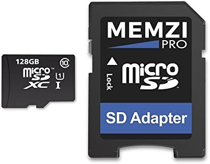 MEMZI PRO 128 GB 80MB/S CLASSE 10 Micro SDXC Card com adaptador SD para Motorola Moto G7 G6 G5S G5 G4 Play/Plus/Power, One Macro/Zoom/Ação/Visão/Power Cell Phones