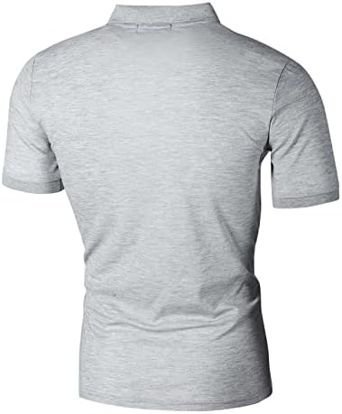 Camisas pólo casuais para homens 2023 Verão Fit Fit Zipper Camisetas de golfe sólidas Manga curta