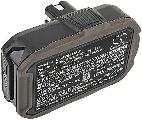 Bateria de substituição para Ryobi P514 BID-1801M BID-180L BID1821 BIW180 CAD-180L CAG-180M CAP-1801M CCC-1801M CCC-180L CCD-1801 CCG-1801M CCG-180L CCS-1801