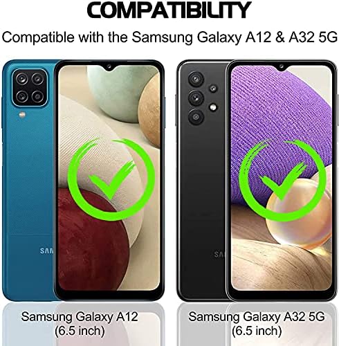 [2-PACK] Para Samsung Galaxy A12/A32 5G Protetor de tela de privacidade, anti-spy 9H Dinuidade Anti-arranhão