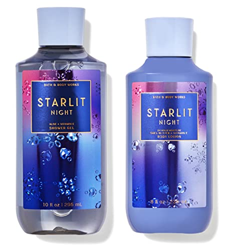 Bath & Body Works Starlit Night Duo Gift Set - Loção corporal e gel de chuveiro - Tamanho completo