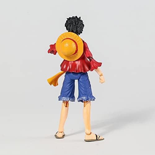 Gilmelody figuarts para macacão d luffy 7 /18 cm de uma peça articulações de ação móvel figura colecionável modelo de anime ornamentos