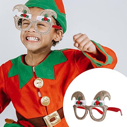 Decorações de Natal de Galpada 1pc Hat de Xmas em forma de brinquedo de óculos decorativo de Natal óculos de